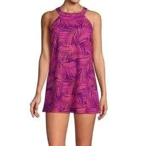 Lands End One Piece Womens Swimsuit Womens Size 4 Halter Tropical Beach Swimming